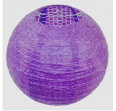 Бумажный фонарик с рисунком фиолетовый 25 см. 0924-7